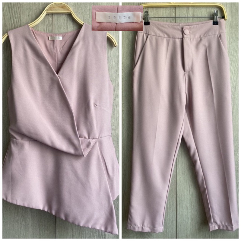 IRADA ไอรดา ชุดเสื้อ-กางเกง (ขายแยก) สีชมพูตุ่น/ชมพูกะปิ