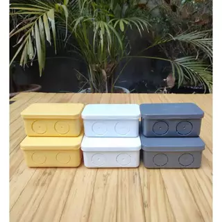 กล่องพักสายไฟ บล๊อกสายไฟ สีขาว เหลือง เทา ขนาด 3" , 2x4" , 4x4"