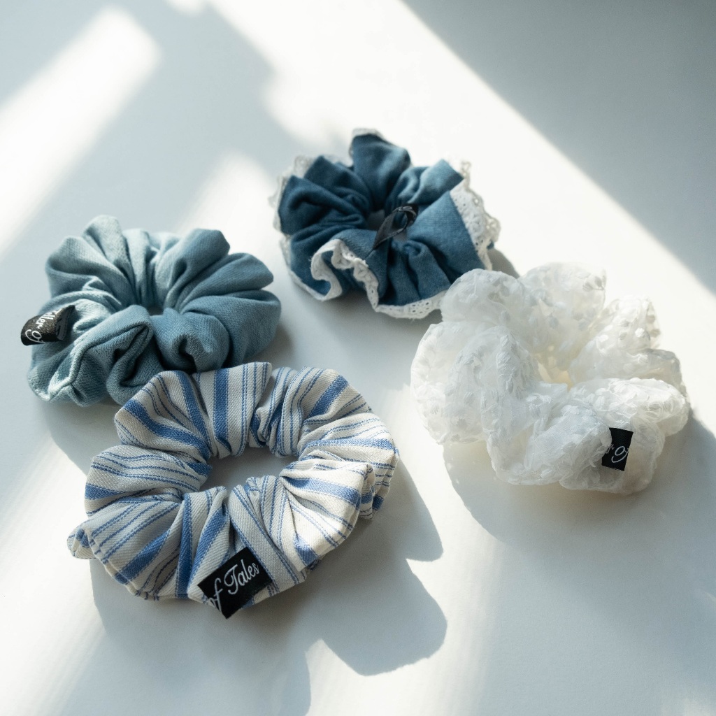 ยางรัดผม teller of tales scrunchies - blue jeans collection
