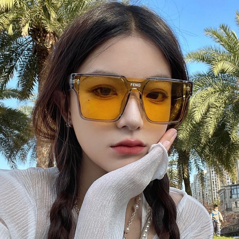 แว่นตากันแดด กรอบสี่เหลี่ยมใหญ่ สไตล์เกาหลี กันUV thumbnail 5