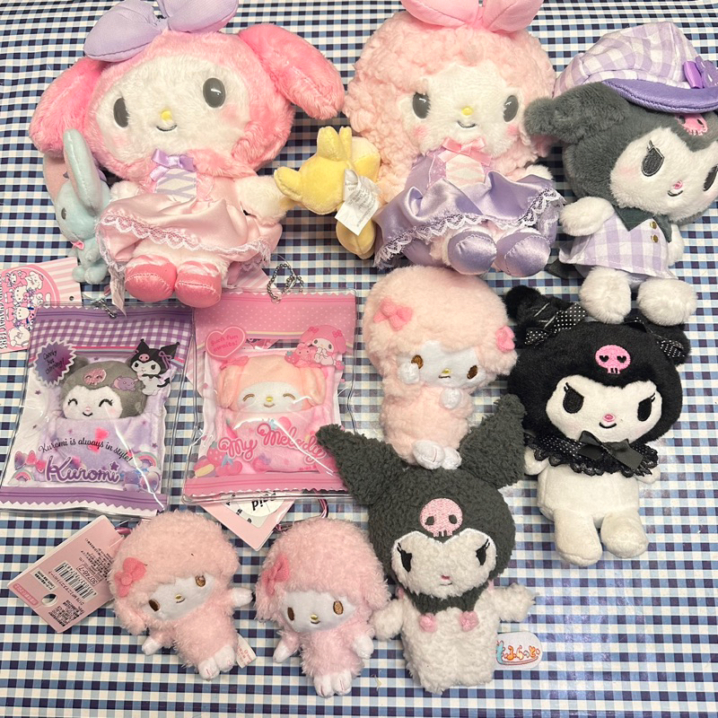 Sanrio mymelody kuromi ตุ๊กตา พวงกุญแจ ของแท้💯% จากญี่ปุ่น