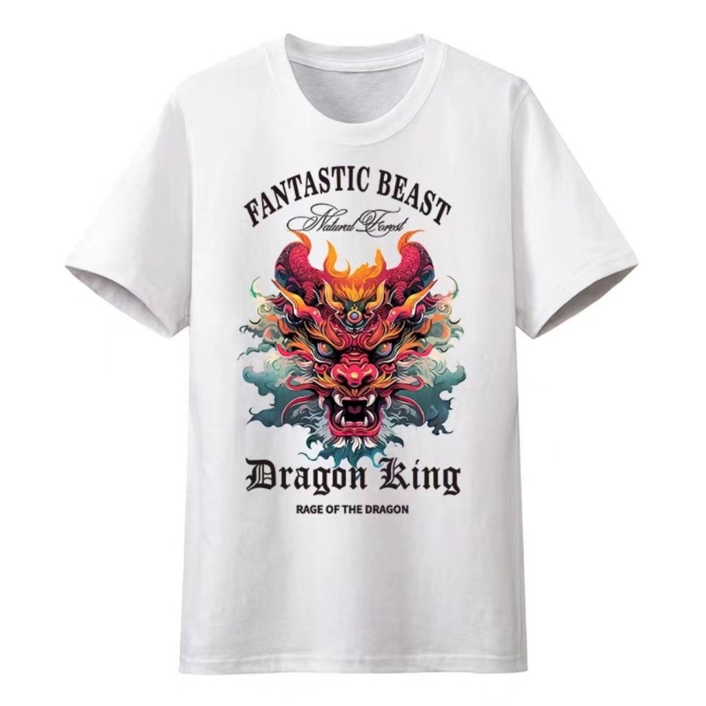 เสื้อยืดคอกลม M-3XL ฮิต เสื้อแขนสั้น เท่ๆ ผู้ชาย ผ้าคอตตอน 100% CV004