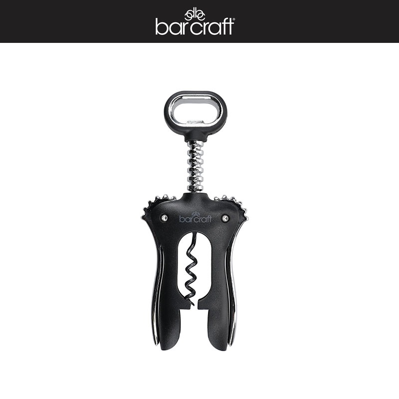 BarCraft Classic Winged Corkscrew Bottle Opener - Silver