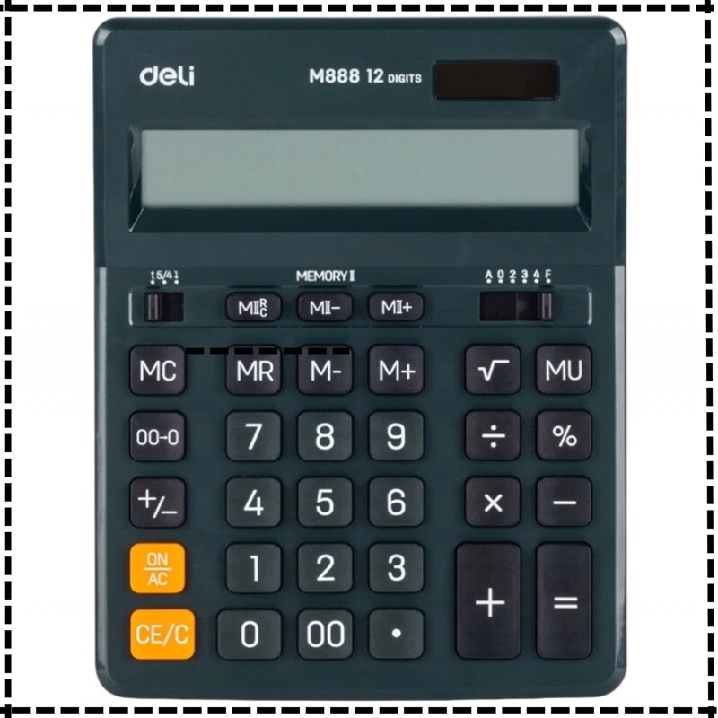 เครื่องคิดเลข เดลี่ รุ่น ME888F(เขียว) 12 หลัก Calculator deli ME888F(GREEN) 12digit