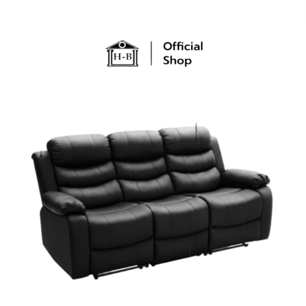 Home Best  โซฟารีไคลเนอร์ ปรับเอน 3 ที่นั่ง รุ่น Apollo โซฟาหุ้มหนัง PVC แข็งแรง ทนทาน รองรับสรีระ