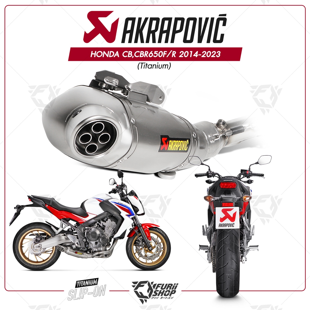 ท่อแต่ง Akrapovic Exhaust Racing Line 4 รู HONDA CB,CBR650F/R 2014-2023