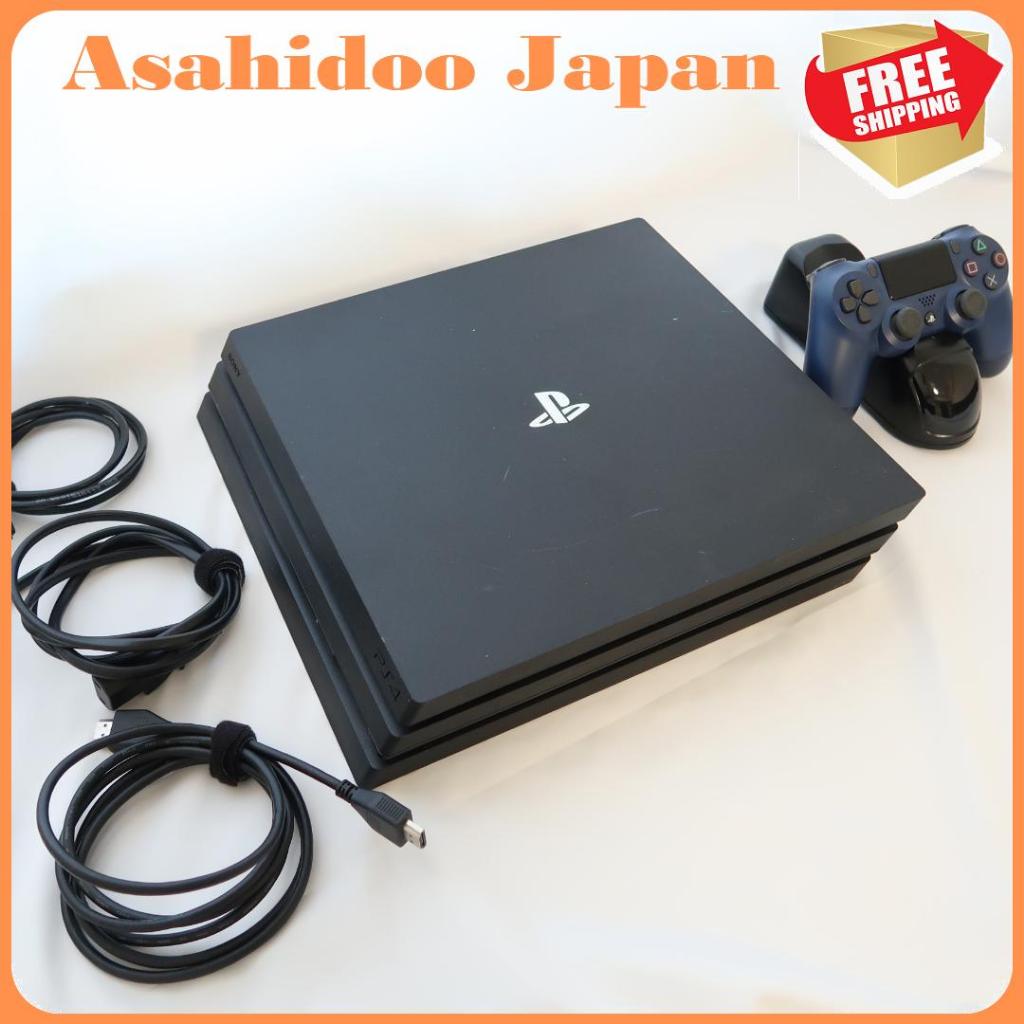 [มือสอง] PS4 Pro Jet Black 1TB CUH-7100B Blue Controller [ส่งตรงจากญี่ปุ่น]