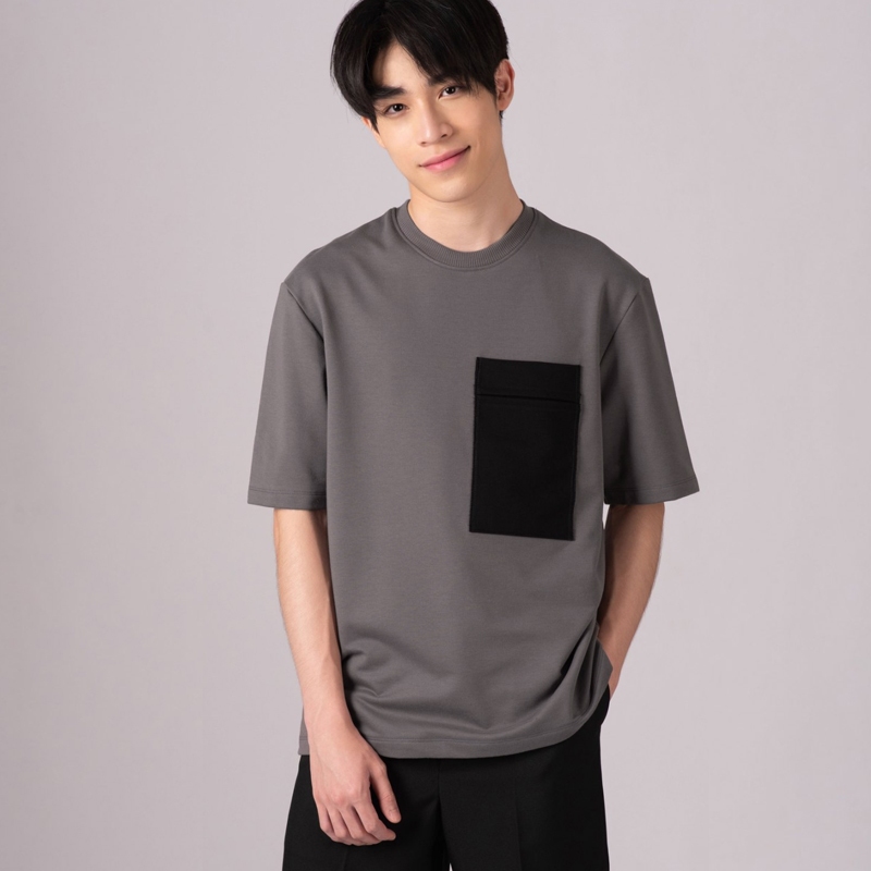 เสื้อยืดโอเวอร์ไซส์กระเป๋า 2 ช่องในหนึ่งใบ - Oversized 2in1 pocket