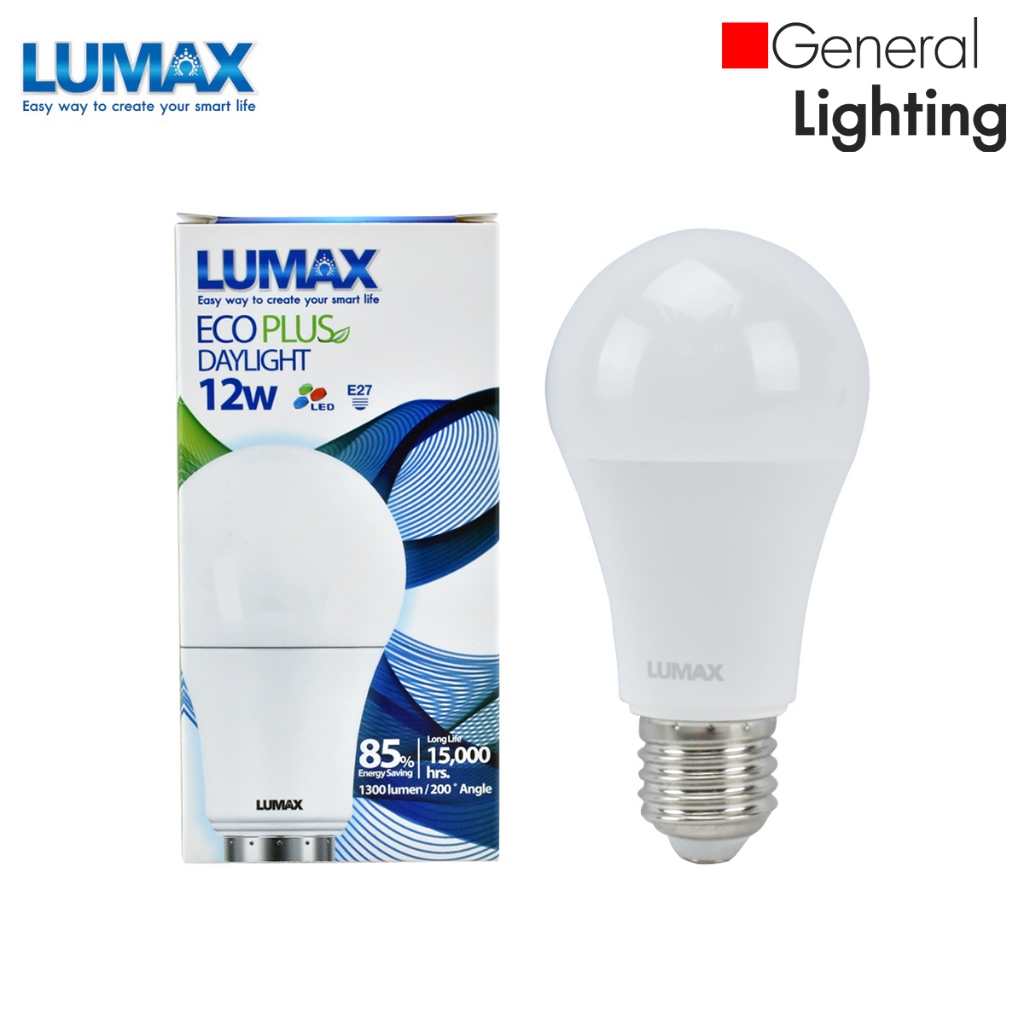 หลอดไฟ LUMAX ลูแมกซ์ L&E บับ LED E27 12W (แสงขาว/แสงวอร์มไวท์/คูลไวท์) มีสต็อก จัดส่งสินค้าทุกวัน