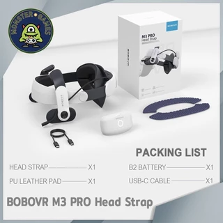 BOBOVR M3 Pro Head Strap สำหรับ Meta Quest 3 / 3s (สายรัดหัว)(อุปกรณ์เสริม Meta)(แท่นชาร์จแบต Meta)