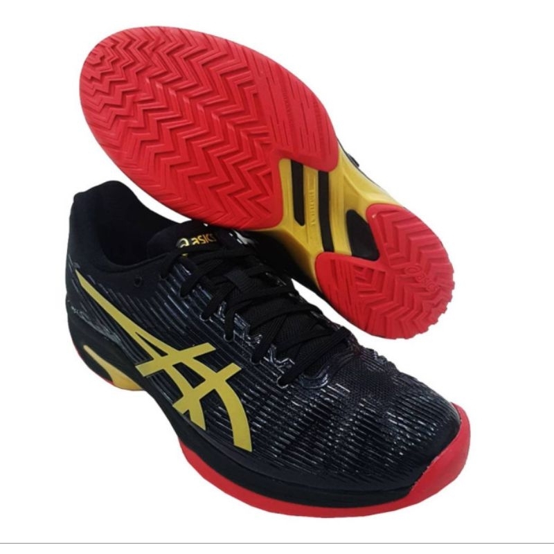รองเท้าเทนนิส Asics solution Speed FF L.E.สีดำทอง 1042A047-001✅️✅️ ลดเหลือคู่ละ 2,990 บาทจากราคา 5,500 บาท