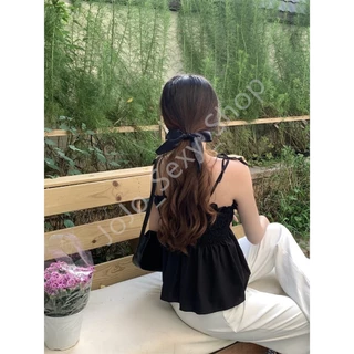 เสื้อผ้าแฟชั่นผู้หญิง สายเดี่ยว โชว์หลัง โชว์ไหล่ สไตล์เกาหลี แซบๆ HYBBDDDBX