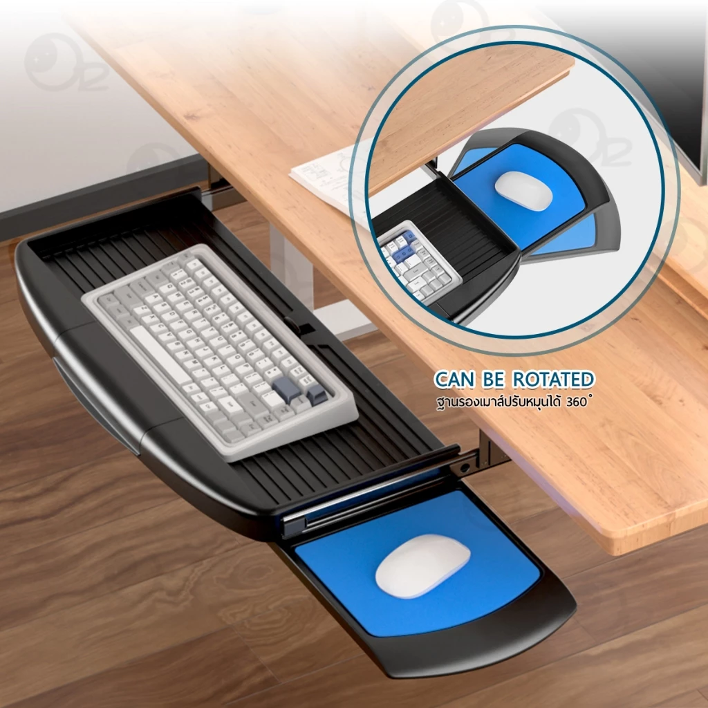 9Gadget ถาดวางคีย์บอร์ด ลิ้นชักคีย์บอร์ดใต้โต๊ะ thumbnail 6