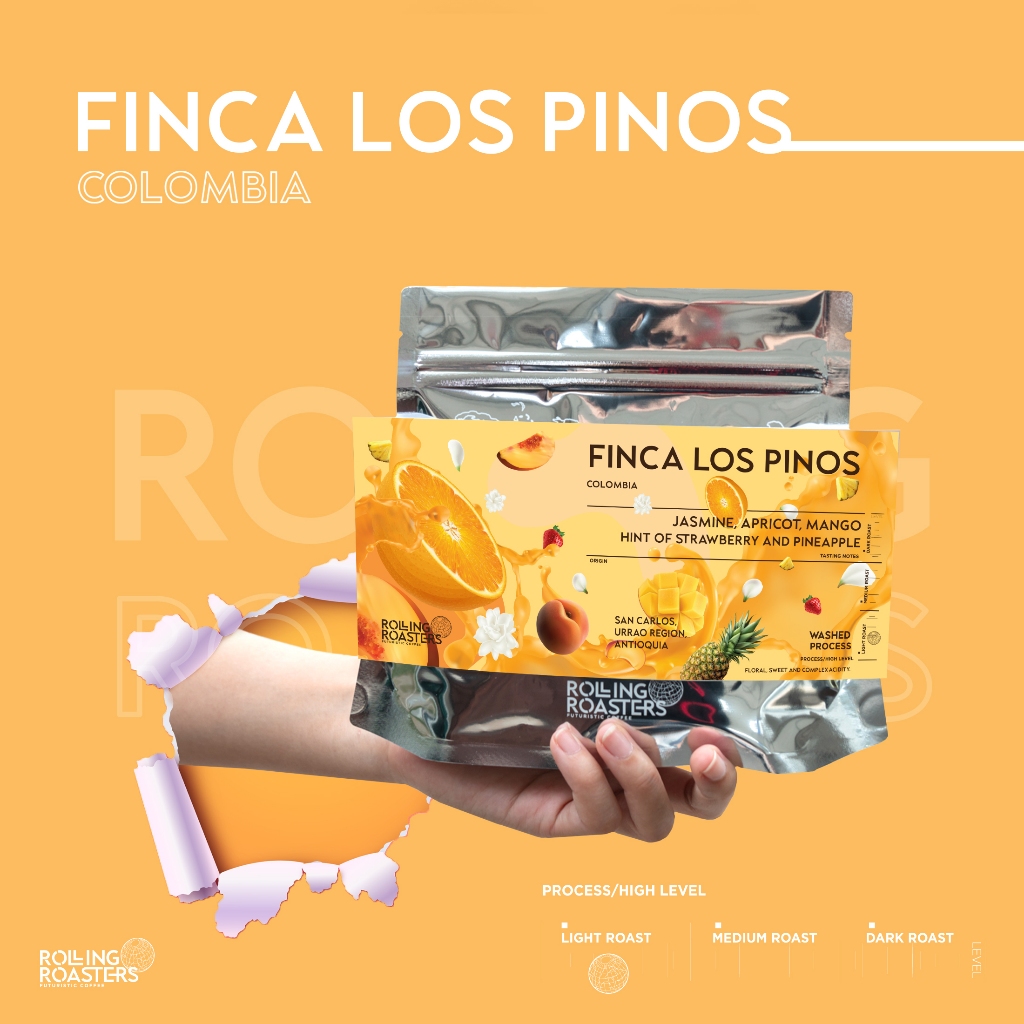 Rolling Roasters เมล็ดกาแฟคั่วอ่อน COLOMBIA FINCA LOS PINOS - ขนาด 100g , 200g