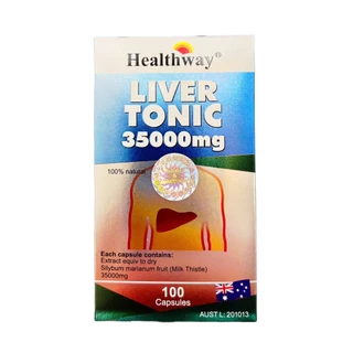 Healthway Liver Tonic 35000 Mg.(100 Capsules) บำรุงตับ กำจัดไขมันเกาะตับexp:06/2028
