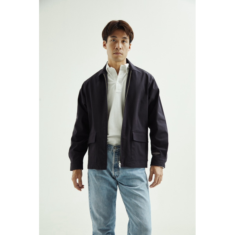 cotton twill zip up jacket มี 2 สี