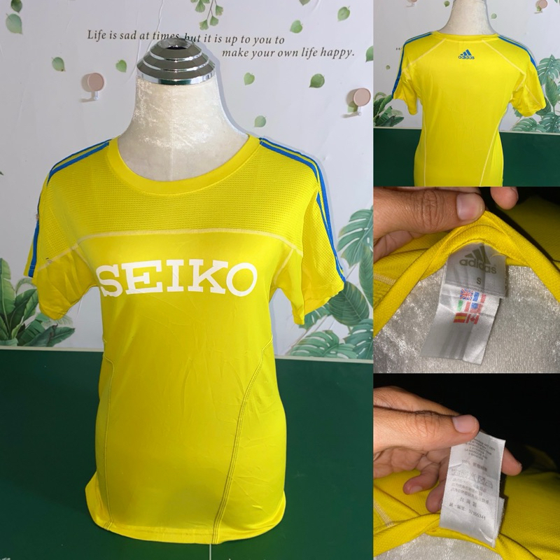 Adidas x Seiko เสื้อออกกำลังกายสภาพดีมือสองผ้าระบานอากาศได้