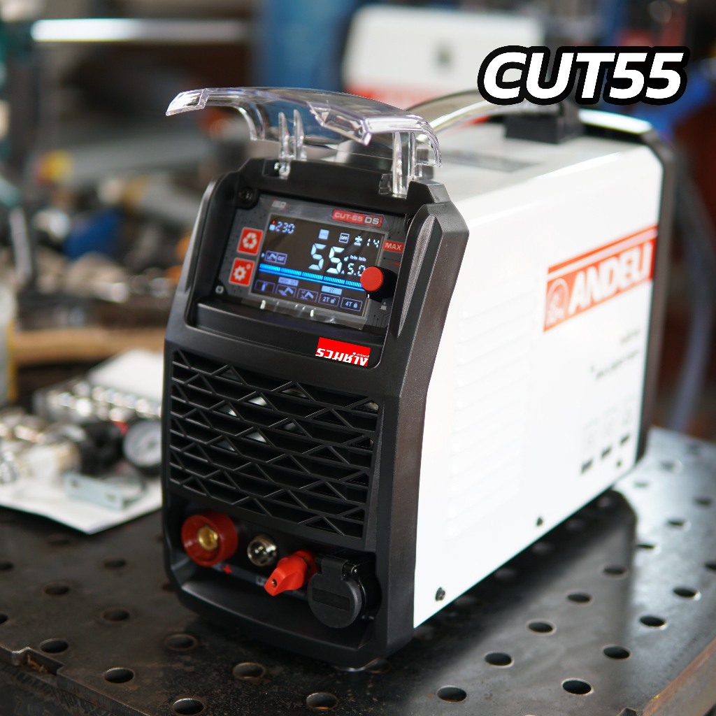 ANDELI ตู้ตัดพลาสม่า CUT55D 40A ระบบ PILOT ARC ตัดได้ไม่ต้องแตะชิ้นงาน  มีระบบ HF และ LOW-HF ตัดงานห