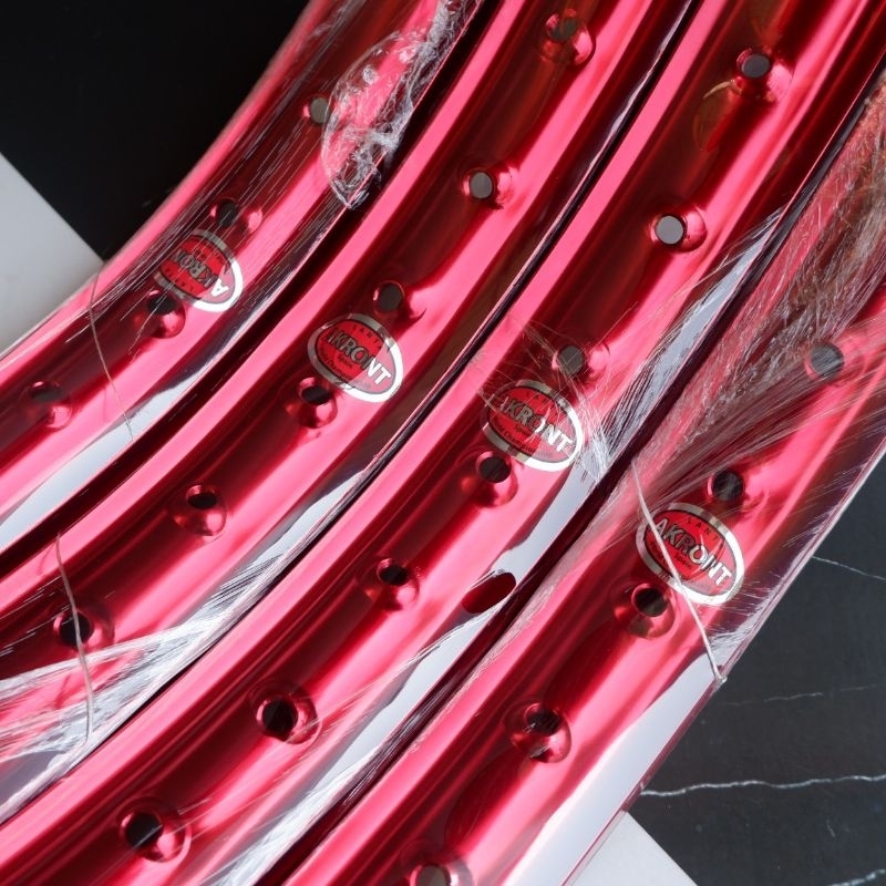 ล้อ Akront อาก้อนรางน้ำ สีแดง ขนาด1.20×17" (ลิขสิทธิ์แท้)ราคาต่อคู่