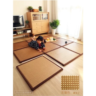 Japan Style เสื่อทาทามิหนาพิเศษ รุ่นที่คนญี่ปุ่นนิยมใช้มากที่สุด เสื่อไม้ไผ่tatami minimal พรมtatami ขนาด60*60cmหนา2.2cm