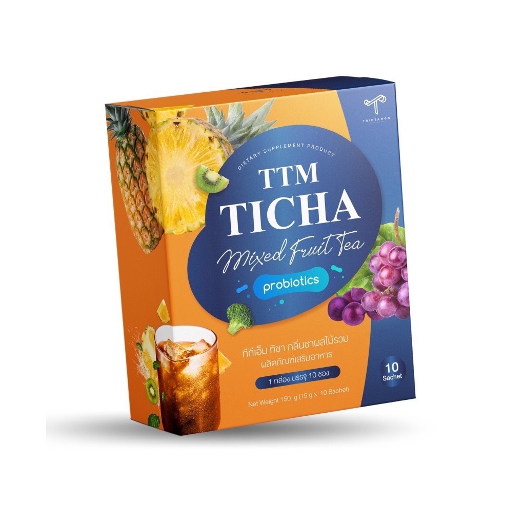 ทิชา ชาผลไม้  TTM TICHA Mixed Fruit Tea มี 10 ซอง