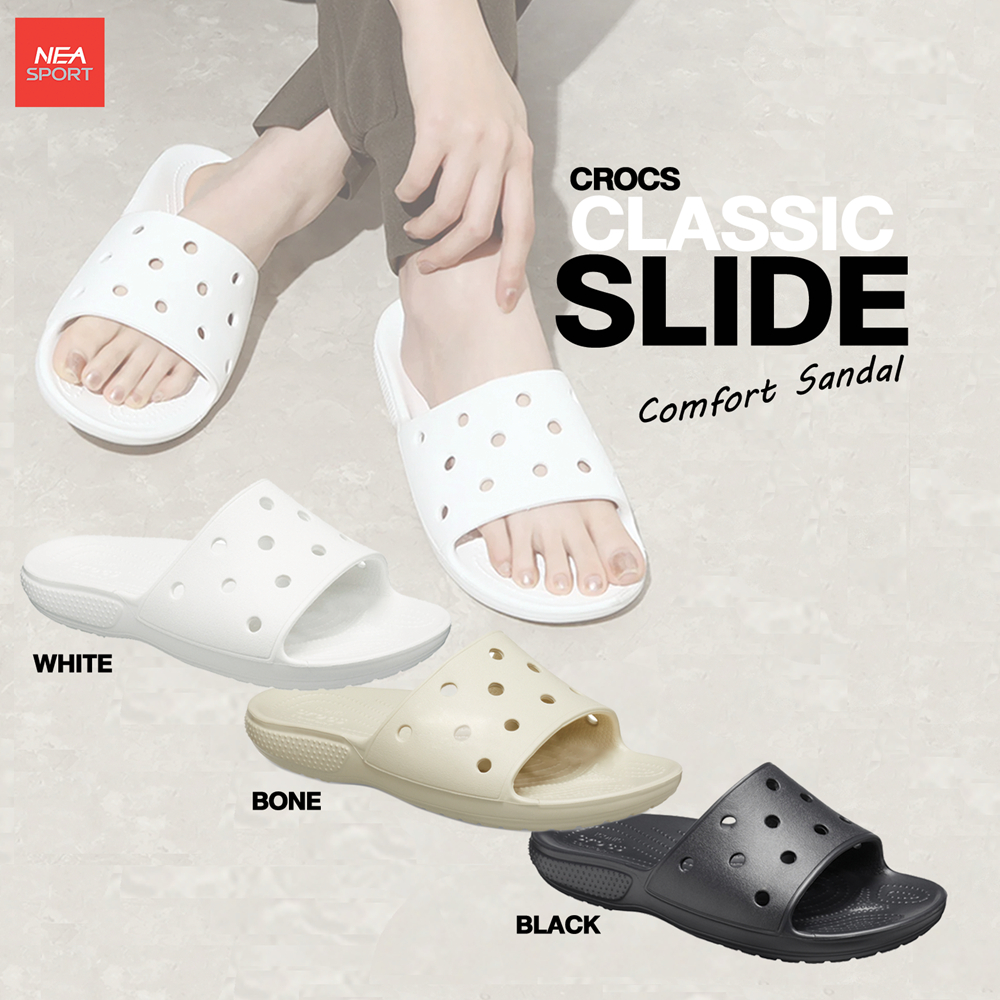 [ลดอีก30% โค้ด DDX30APR26] CROCS Classic Crocs Slide - Comfort Sandal รองเท้าแตะ คร็อคส์ แท้ รุ่นฮิต ได้ทั้งชายหญิง
