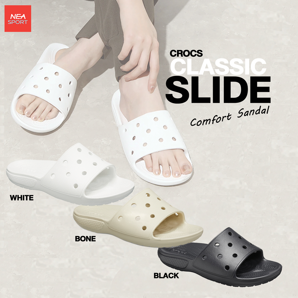 [ลด30% เก็บโค้ด 2509FASHDD] CROCS Classic Crocs Slide - Comfort Sandal รองเท้าแตะ คร็อคส์ แท้ รุ่นฮิ