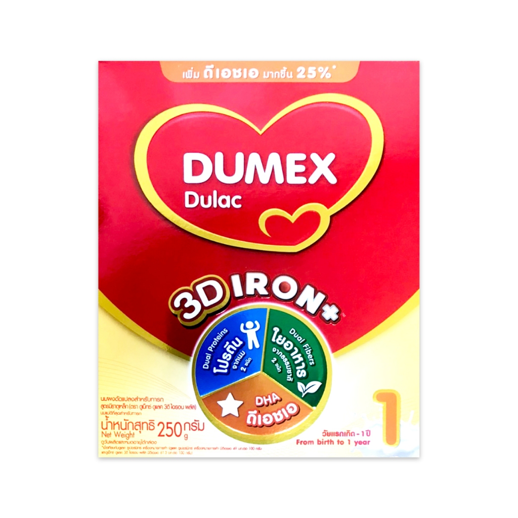 Dumex Dulac Infant Formula Iron Plus ดูแลค นมผงดัดแปลงสำหรับทารก สูตรมีธาตุเหล็ก 2200 กรัม