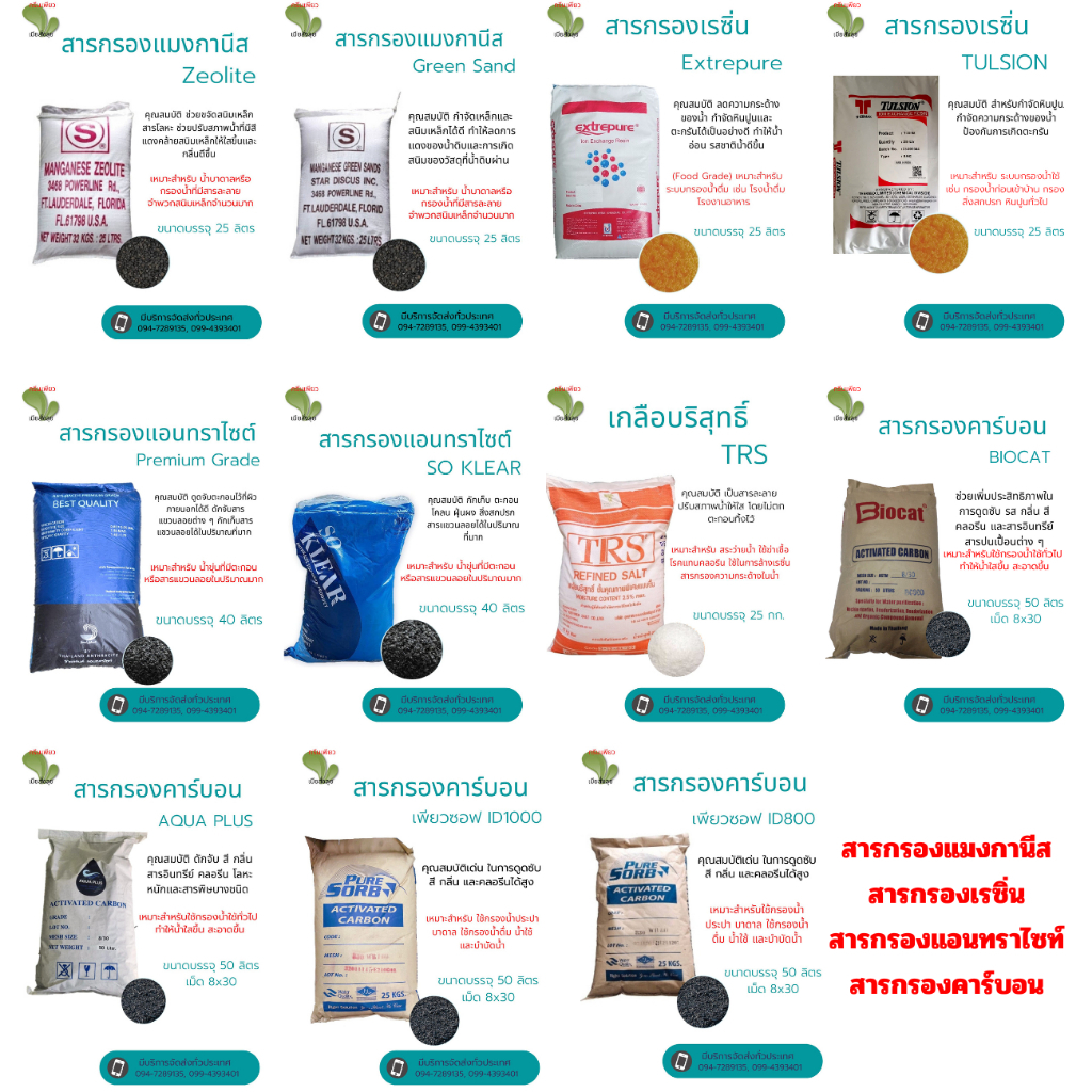 [ส่วนลดค่าจัดส่ง] สารกรองน้ำใช้ เกรด Premium