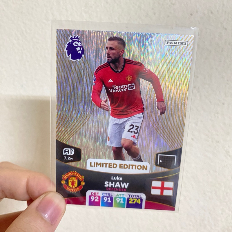 การ์ดฟุตบอล Panini Premier League 2023/24 Adrenalyn XL รุ่น LIMITED EDITION (Luke SHAW)