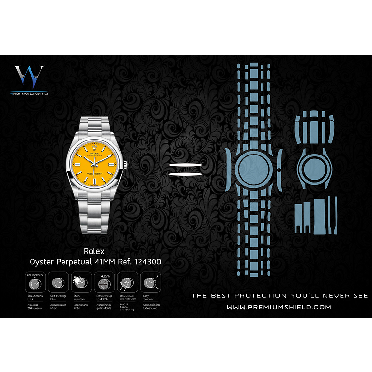 ฟิล์มกันรอยนาฬิกา Watch Protection Film รุ่น Rolex Oyster Perpetual 41mm Ref.124300
