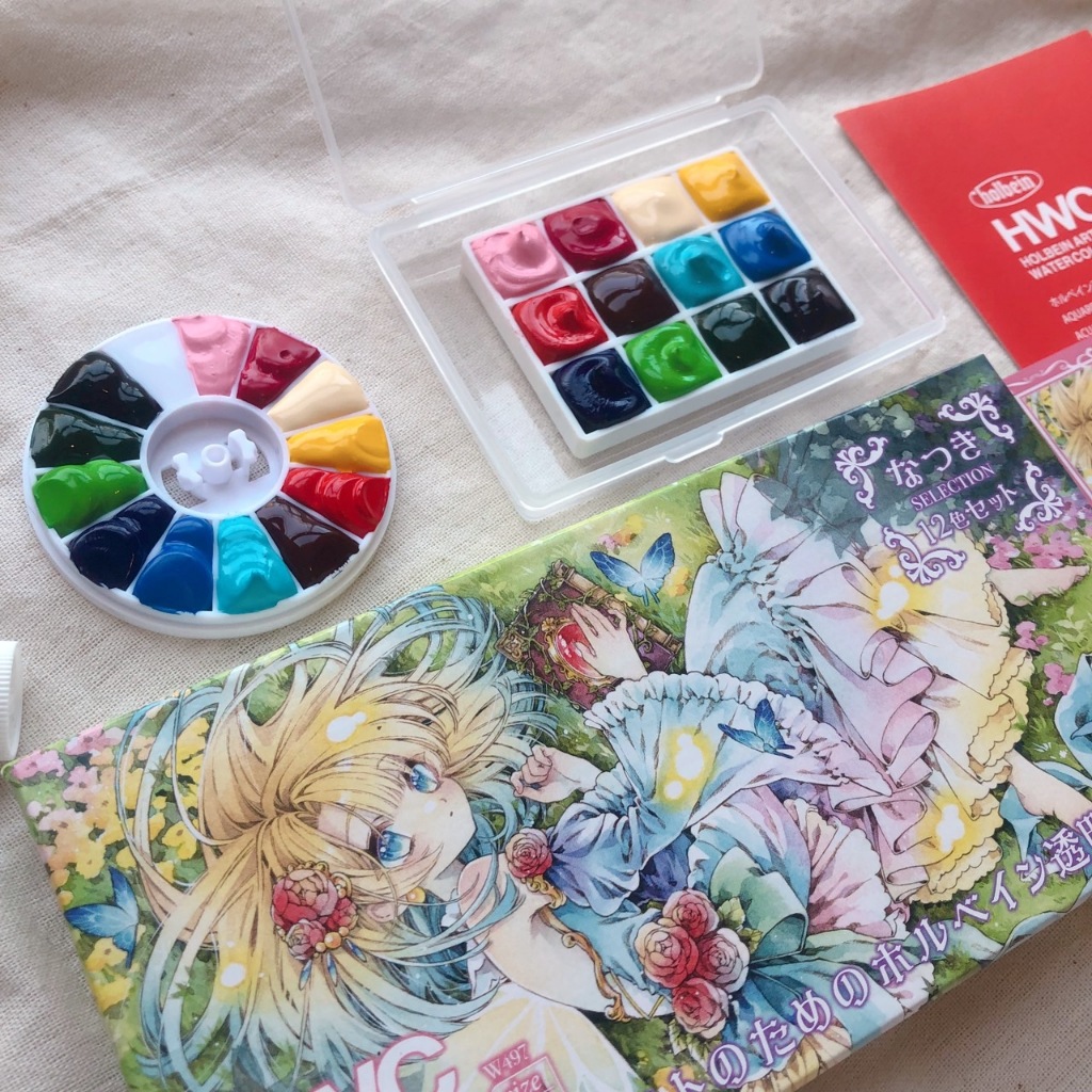 🍎 New collection 🍎 เซ็ตสีน้ำ Holbein x Natsuki 12 สี  เกรดอาร์ตติส สีน้ำ สีน้ำแบ่งขาย