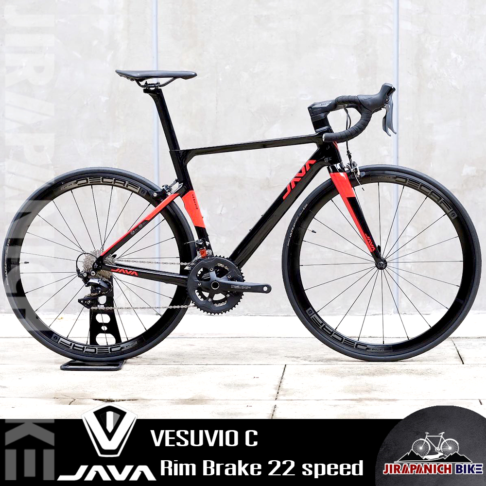 (ลดสูงสุด300.-พิมพ์ HGR300S) จักรยานเสือหมอบ JAVA รุ่น VESUVIO C Rim Brake 22 speed (เฟรม Carbon ทรงกึ่ง Aero)
