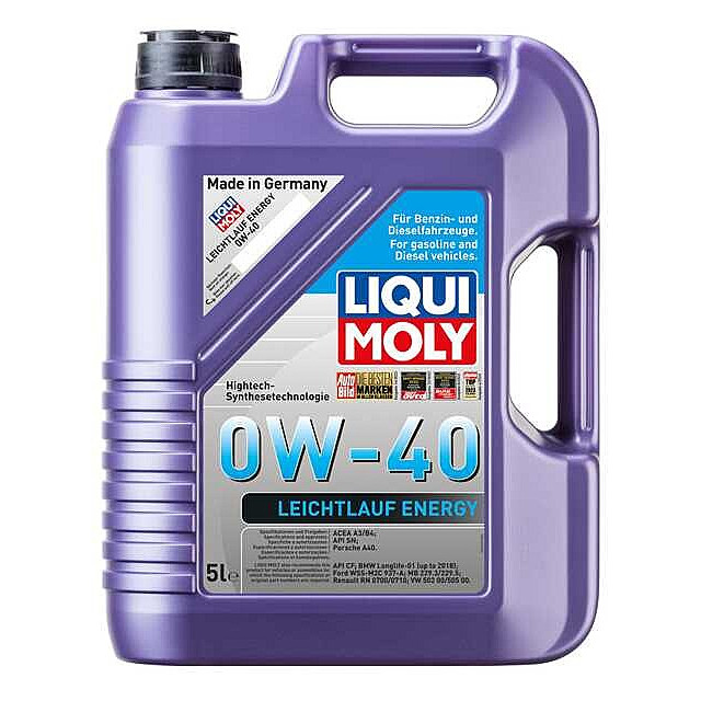 🌈 5 ลิตร ❣️ส่งฟรี !‼️ ของแท้ ✅ Liqui Moly ไม่มีกรอง น้ำมันเครื่อง Leichtlauf Energy 0W-40 5L.