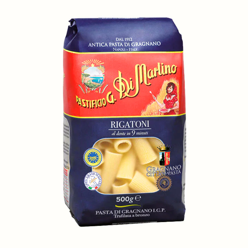 ดีมาร์ติโน่ พาสต้า ริกาโตนี 500 กรัม - Di Martino Rigatoni Pasta from Italy 500g