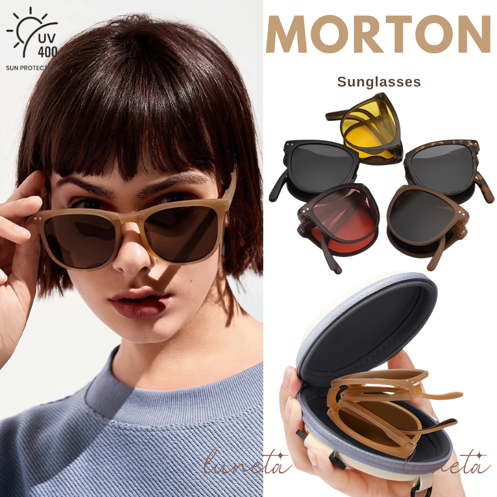 Luneta👓 แว่นตากันแดด เลนส์โพลาไรซ์ ป้องกันรังสียูวี แบบพับได้ แฟชั่นสําหรับผู้ชาย และผู้หญิงUV400