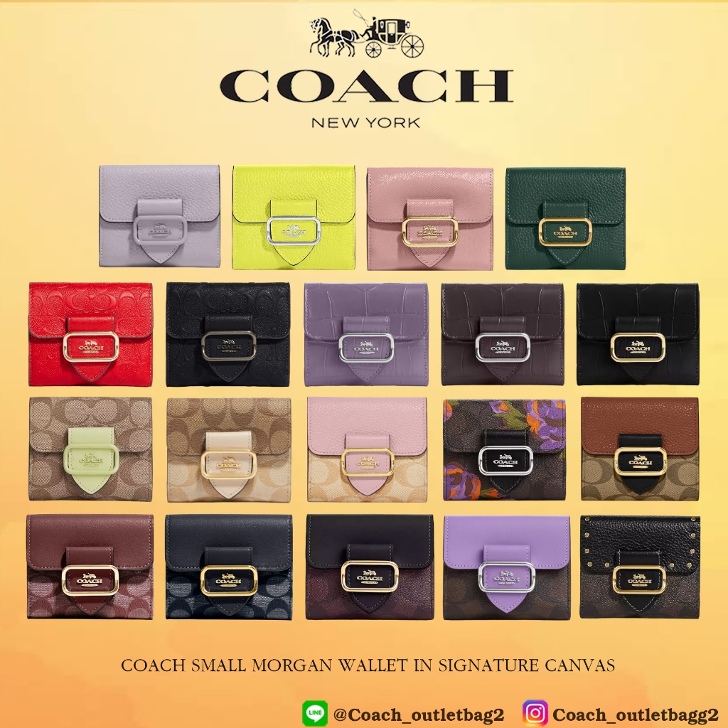 Coach SMALL MORGAN WALLET IN SIGNATURE CANVAS