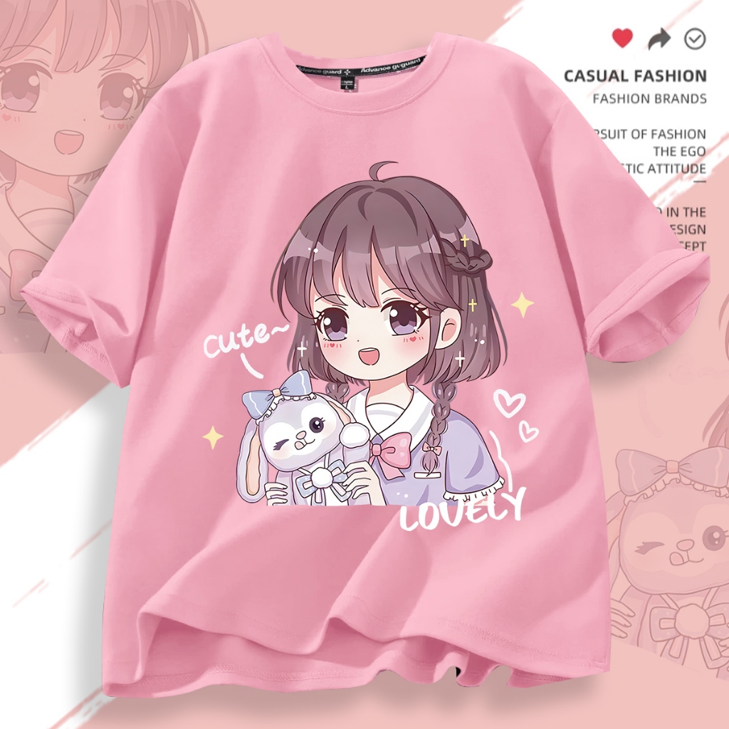 D561(พร้อมส่ง）เสื้อยืดแขนสั้ง สำหรับชายและหญิง.ลายแฟชั่งนานาชาติ ใส่เทียวออกกำลังกายได้