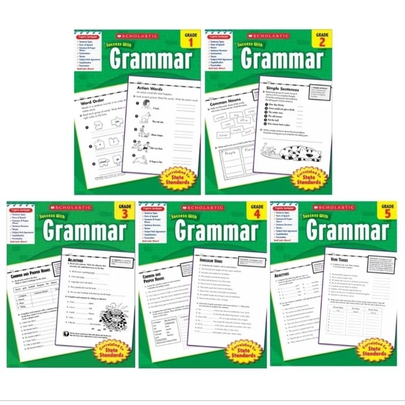 Scholar Grammar for grade1-Grade5