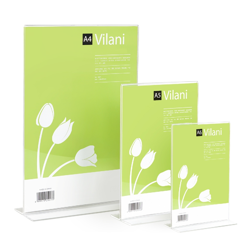 REAP ป้ายอะคริลิคตั้งโต๊ะ ตัวที ป้ายตั้งโต๊ะ แท่นใส่เมนู A7 A6 A5 A4 รุ่น 5013 / 5015 / 5016 / 5017