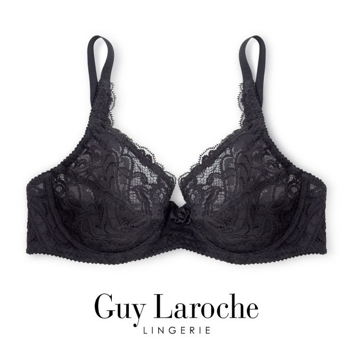 Guy Laroche Lingerie กีลาโรช เสื้อในลูกไม้ ซีทรู ไม่เสริมฟองน้ำ See Through Lace Bra GB3Q69