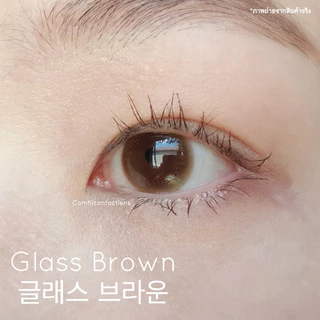 Glass Brown Comfii Contactlens คอนแทคเลนส์ Hyaluron จาก เกาหลี รุ่นขายดี เท่าตาดำ