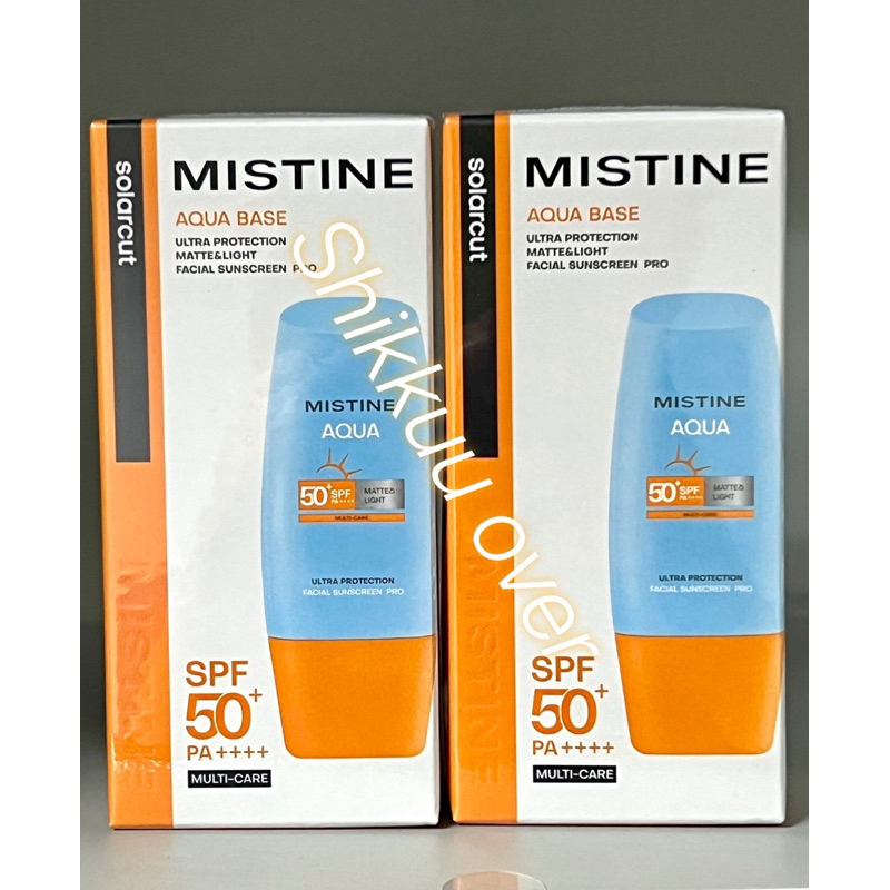 Mistine Aqua Base Ultra Protection Matte&amp;Light Facial Sunscreen  Pro Spf5+ Pa++++  40 Ml. มิสทิน อะควา เบส อัลตรา