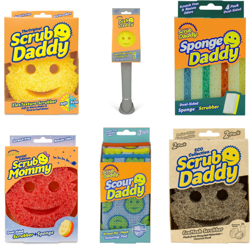 Scrub Daddy Dual-Sided Scrubber + Sponge ฟองน้ำหน้ายิ้ม ของแท้ พร้อมส่ง