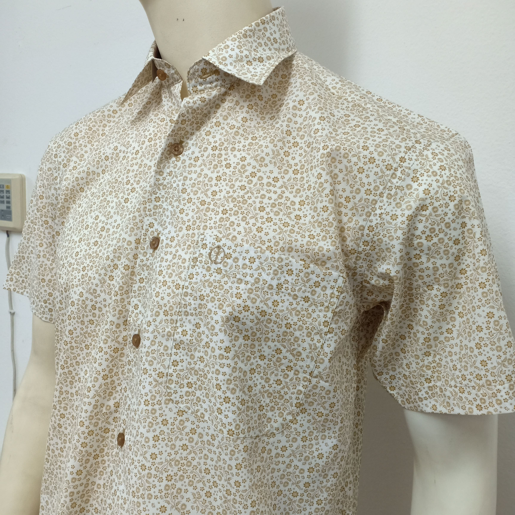 Alain Delon เสื้อเชิ้ต แขนสั้นผู้ชาย ทรง Basic ไม่เข้ารูป ชายตรง รุ่น ALP242-1