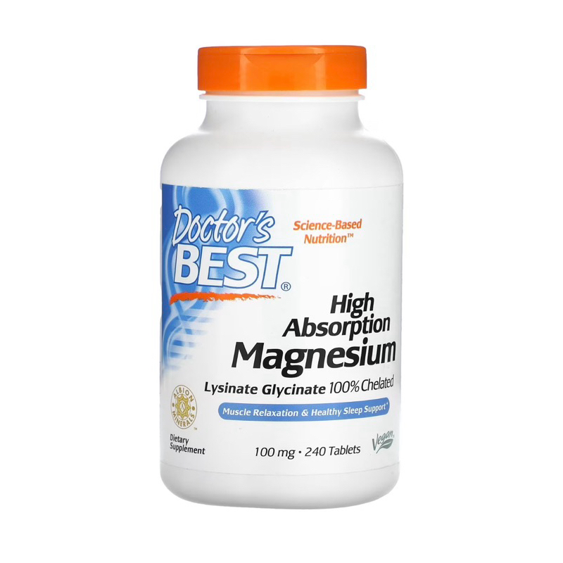 Doctor’s Best Magnesium Glycinate High Absorption 240 tablets 100 MG