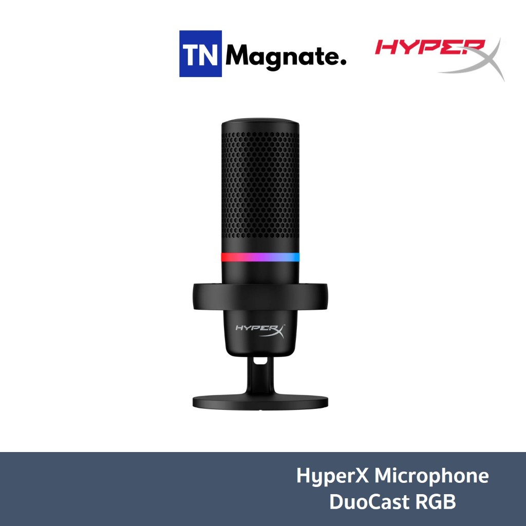 [ไมโครโฟน] HyperX Microphone DuoCast RGB (4P5E2AA) - รับประกัน 2 ปี
