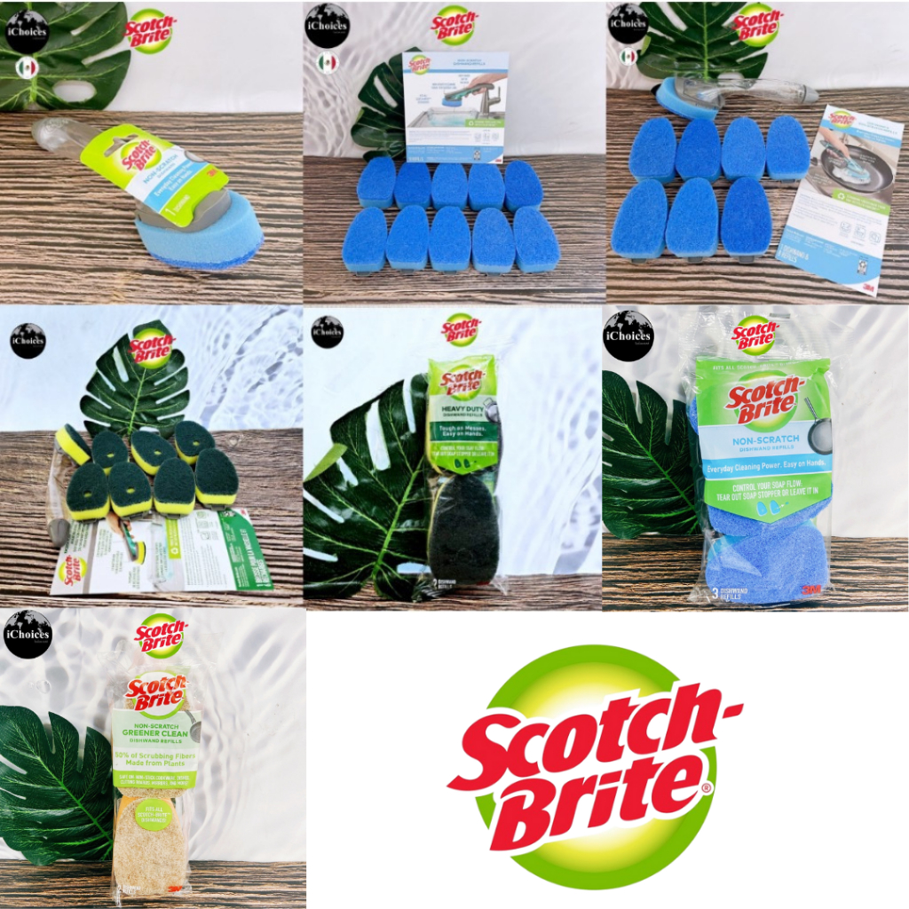[Scotch-Brite] Dishwand and Non-Scratch Refills สก๊อตช์-ไบรท์ แปรงล้างจาน ด้ามล้างจาน ฟองน้ำสำหรับล้างจาน ด้ามจ่ายสบู่