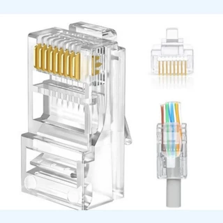 หัวแลน Cat6 Combell แบบทะลุ นำเข้าจากเบลเยี่ยม ของแท้ 100% หัวแลน cat6 หัวแลน cat6 rj45 Link