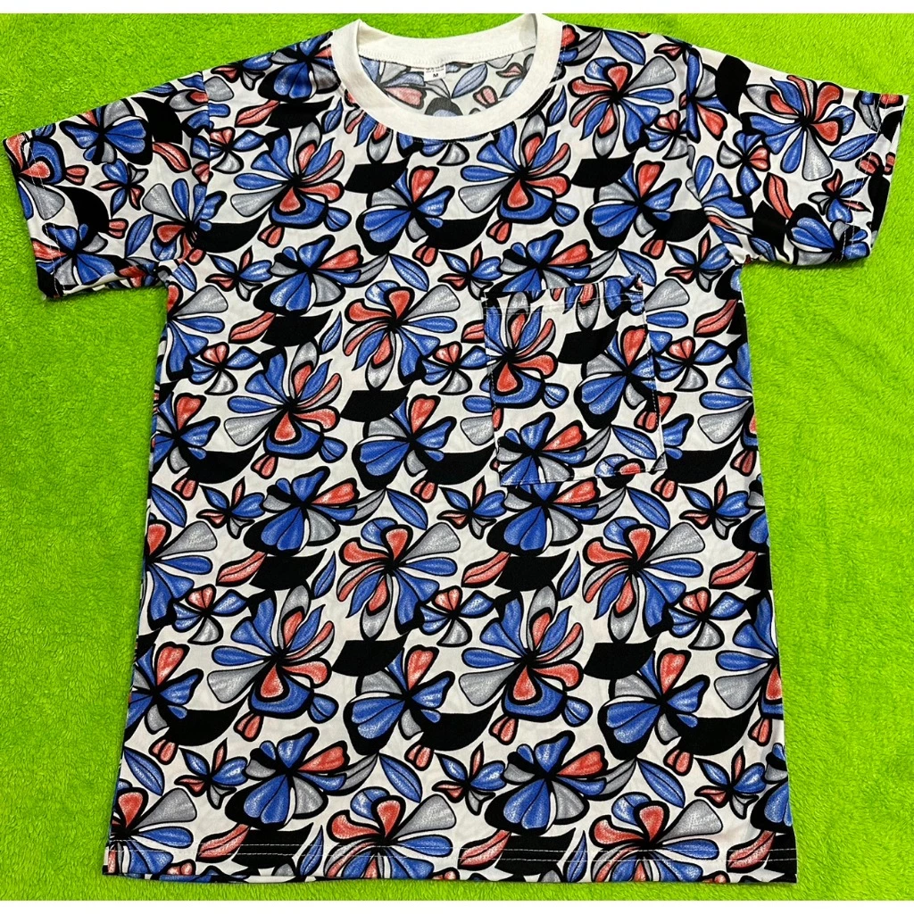 เสื้อยืดคอกลมแขนสั้นลายดอก Oversize ผ้าไมโครโพลีเอสเตอร์ thumbnail 5